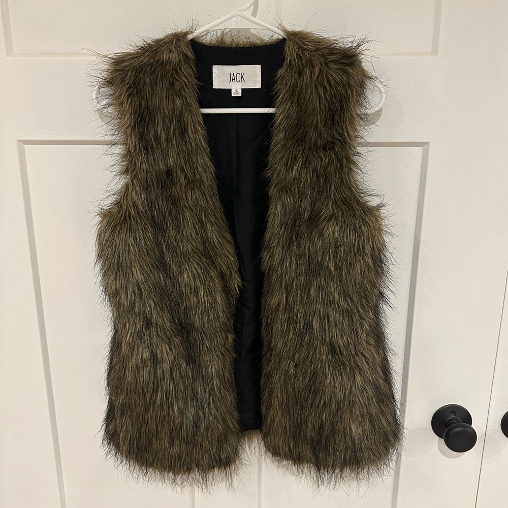Faux Fur Vest - Size Small